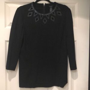 Knit Outfit w/ sim leather zippers and diamond cut